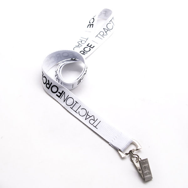 Silksctreen Printing Customrized White Polyester Lanyards