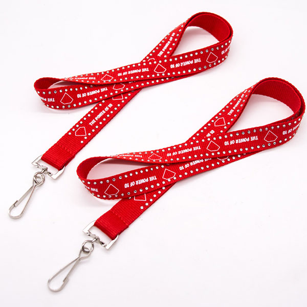 Customerized Silk-screen Printed Blings Polyester Lanyards
