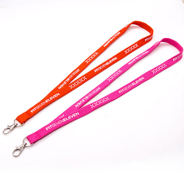 Customrized Silkscreen Tuber Polyester Lanyards with Two Layer Neck Strap
