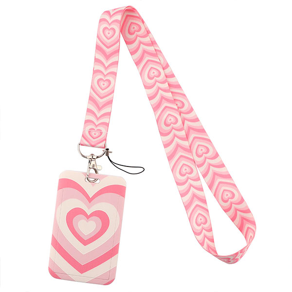 Lover Heart Card Holder with Lanyards for Promotions
