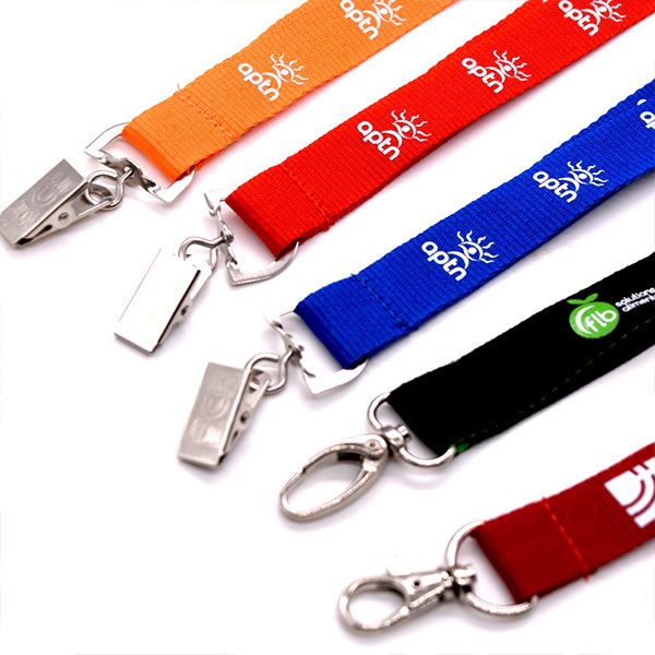 Safety Breakaway Silkscree Printing Black Polyester Lanyards