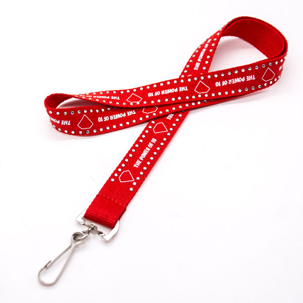 Customerized Silk-screen Printed Blings Polyester Lanyards