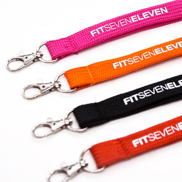 Customrized Silkscreen Tuber Polyester Lanyards with Two Layer Neck Strap