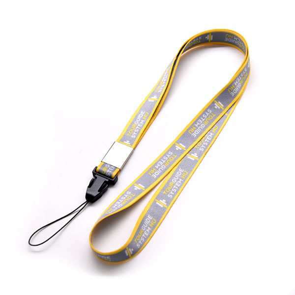 Custom Dye Sublimation Printed Polyester Lanyards with Phonne Clip for Mobile Phone