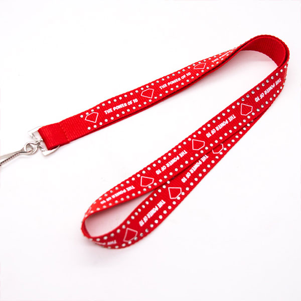 Customerized Silk-screen Printed Blings Polyester Lanyards