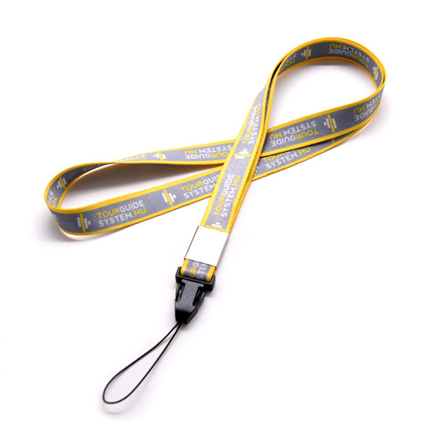 Custom Dye Sublimation Printed Polyester Lanyards with Phonne Clip for Mobile Phone