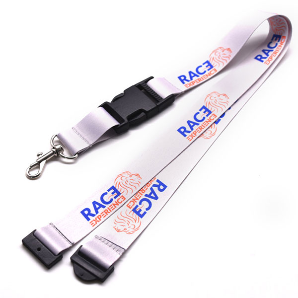 Customrized Dye Sublimation Safety Breakaway Lanyards with Detechable Buckle And Matel Hook