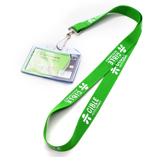 Fashion Style Polyester Material Customized Silkscreen Printing Neck Strap Lanyards