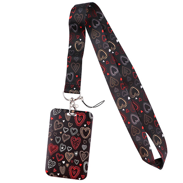 Lover Heart Card Holder with Lanyards for Promotions