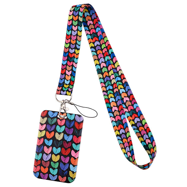 Lover Heart Card Holder with Lanyards for Promotions