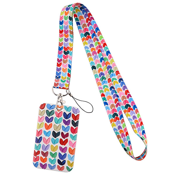 Lover Heart Card Holder with Lanyards for Promotions