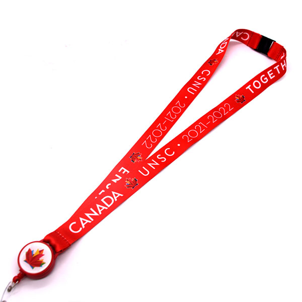 Plastic Retractable Id Badge Holder with Customrized Logo Printed Lanyards