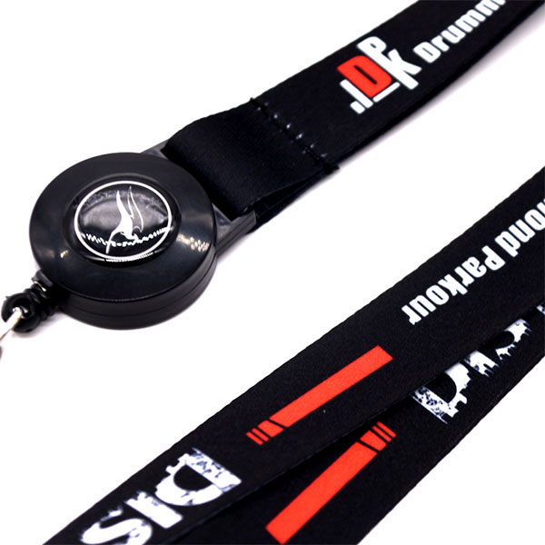 Recycled Eco-Friendly Print Bamboo Lanyards with Badge Reel