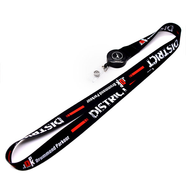 Recycled Eco-Friendly Print Bamboo Lanyards with Badge Reel