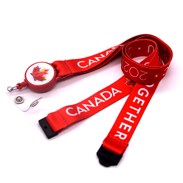 Plastic Retractable Id Badge Holder with Customrized Logo Printed Lanyards
