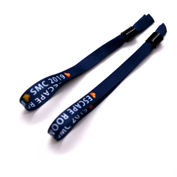Customized Wristband For Event With Logo Custom Wrist Band Custom Woven Festival Fabric Elastic Promotional Wristband