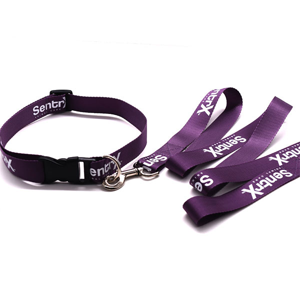 View Larger Image Add to Compare Share OEM Custom Logo Matching Design Leash Adjustable Gradient Rainbow Color Polyester Pet Collars And Dog Leash Set