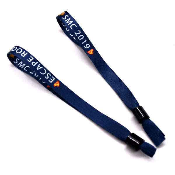 Customized Wristband For Event With Logo Custom Wrist Band Custom Woven Festival Fabric Elastic Promotional Wristband