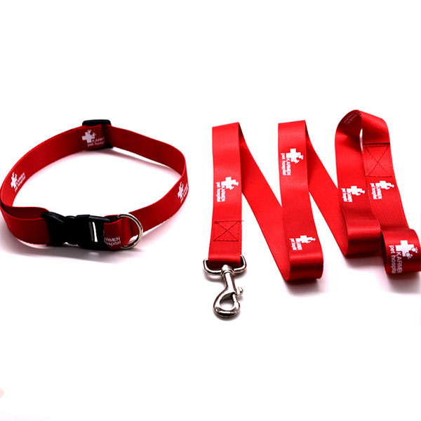 Custom Dog Leash Multiple Color Polyester Pet Collars And Matching Leash Design Dog Collar