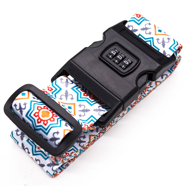 Wholesale Bulk Printed Adjustable Travel Luggage Belt Custom Logo Personalized Nylon Luggage Strap