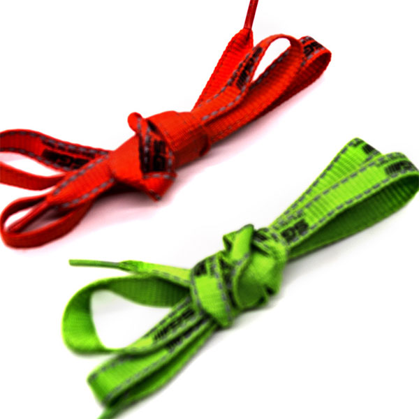 Slik-screen Printed Tuber Polyester Shoe Lace