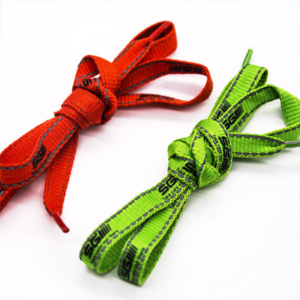 Slik-screen Printed Tuber Polyester Shoe Lace