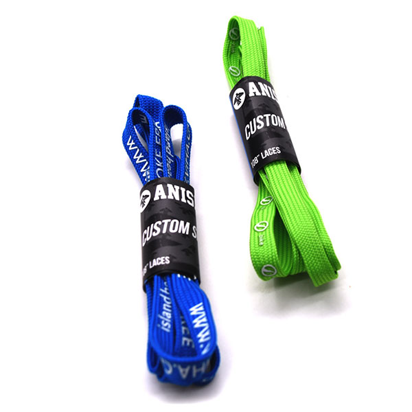 1Cm / 1.5cm Width Coloured Custom Shoe Laces , Heat Transfer Lanyard For Decoration