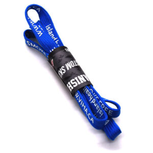 1Cm / 1.5cm Width Coloured Custom Shoe Laces , Heat Transfer Lanyard For Decoration