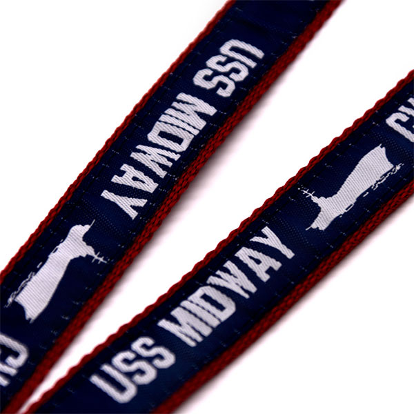 Promotional Custom Woven Polyester Jacquard Neck Lanyard with Eagle Mouth Hook