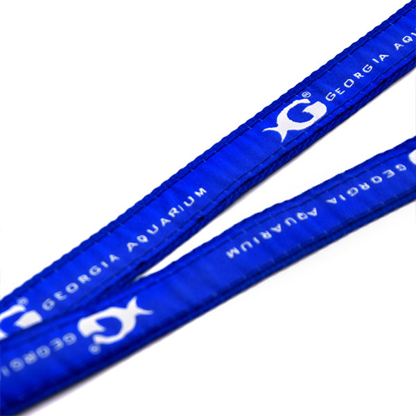 Gacent High Quality Personalized Custom Detachable Logo Silk Woven Embroidered Polyester Jacquard Lanyard with Keyring