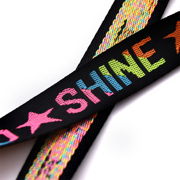 Original Factory Competitive Price Custom Metallic Polyester Woven Jacquard Neck Lanyard for Keychain