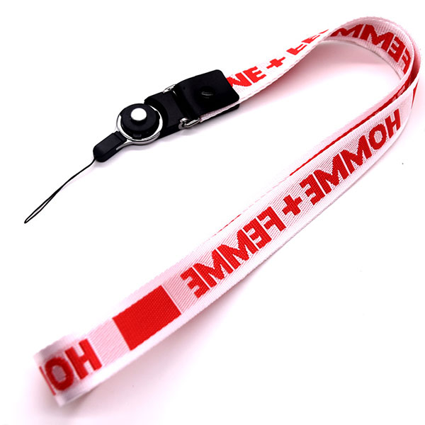 Woven Jacquard Custom Logo Lanyards Eco Friendly Polyester Material Neck Strap Lanyards